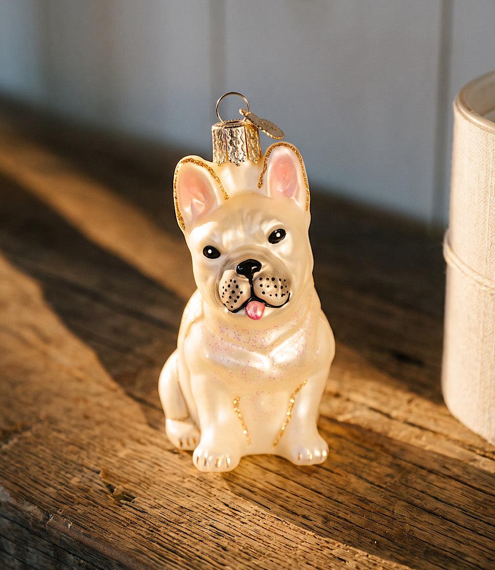 French Bulldog Glass Ornament