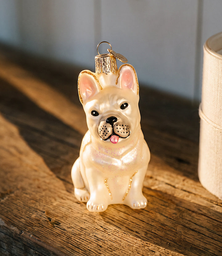 French Bulldog Glass Ornament