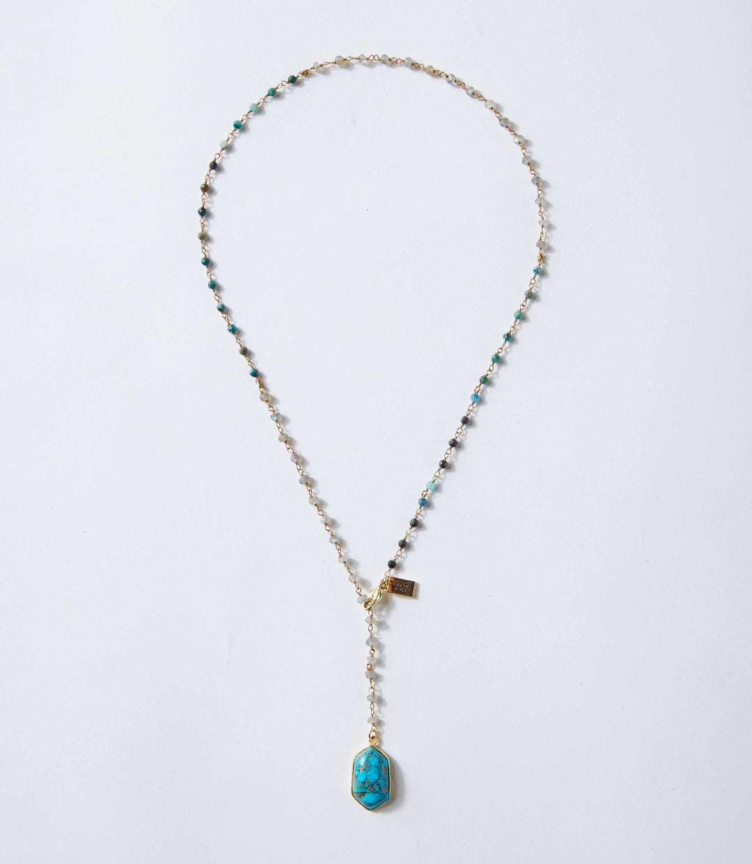 Beaded Turquoise Pendant Necklace