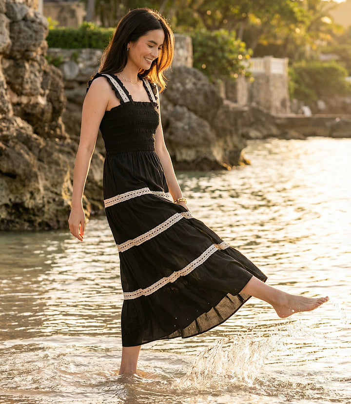 Sleeveless Tiered Midi Dress