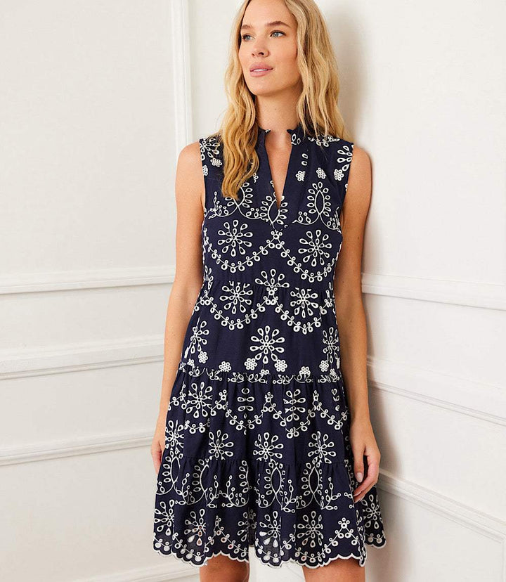 Sleeveless Eyelet Dress