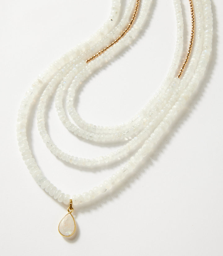 Multi Layer Moonstone Necklace