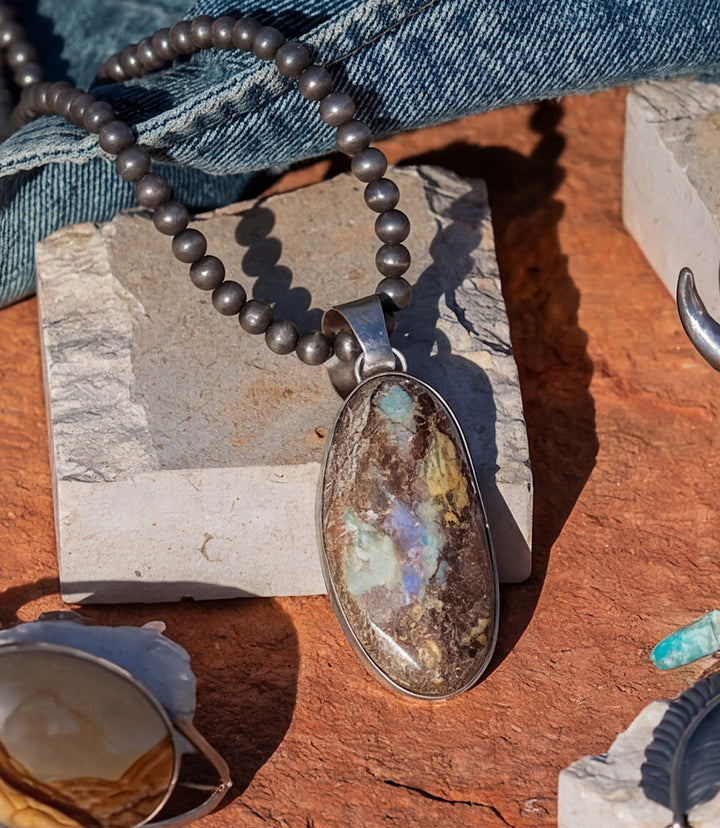 Boulder Opal Pendant Necklace