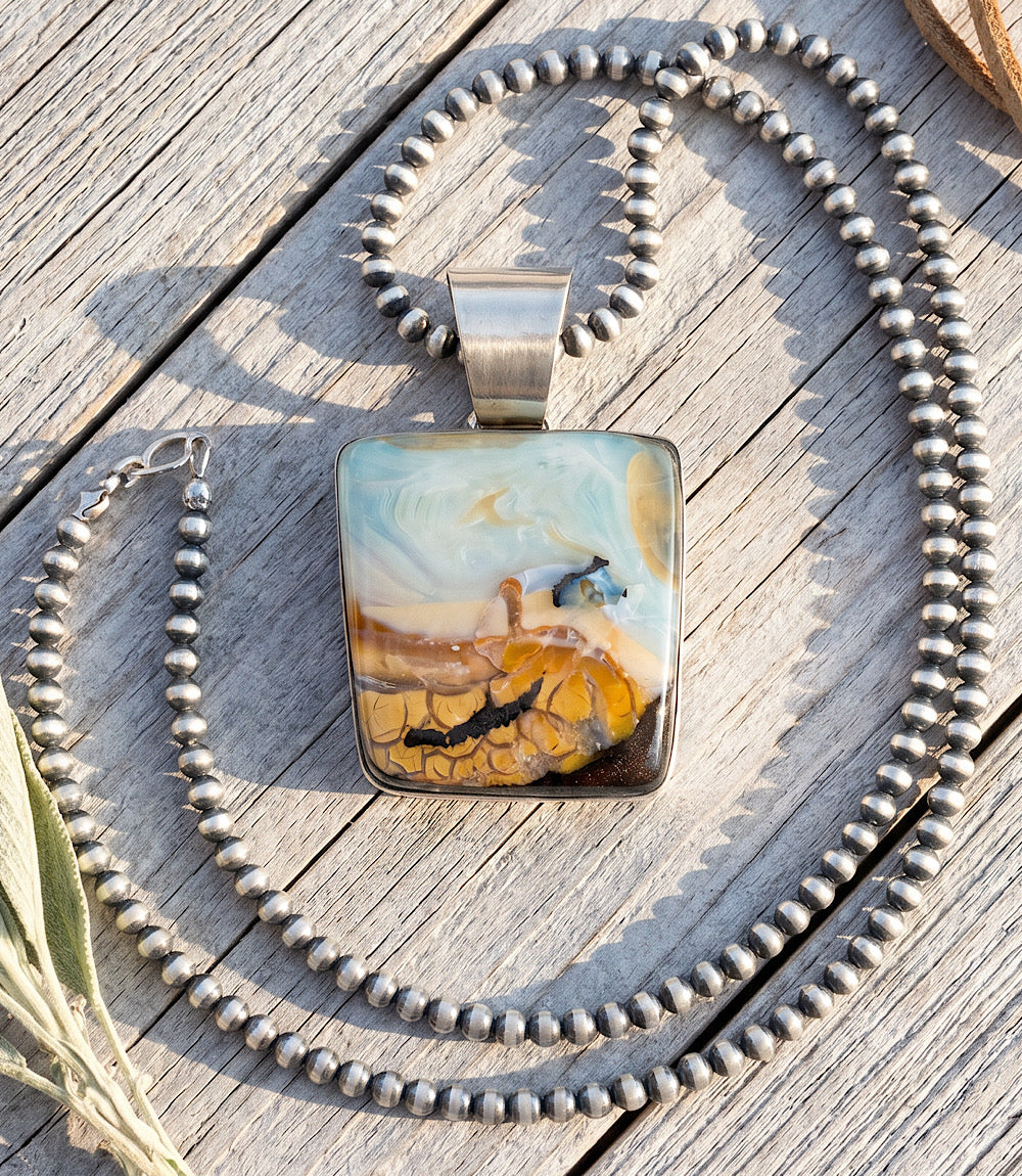 Boulder Opal Pendant Necklace
