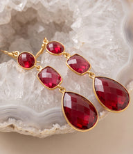 Ruby Teardrop Earrings