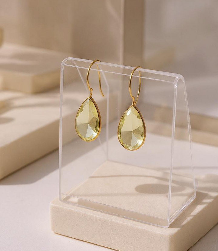 Pear Drop Gemstone Earrings