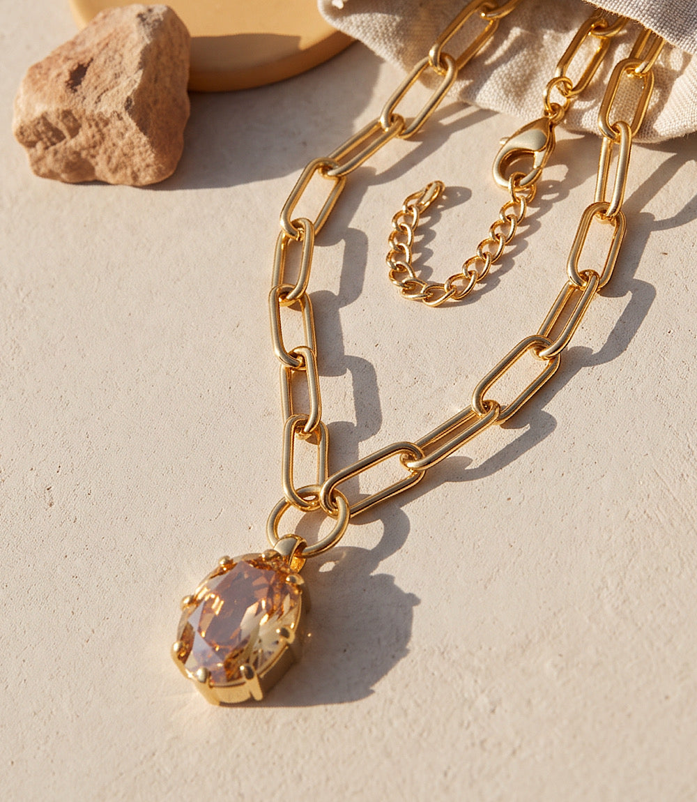 Oval Pendant Necklace