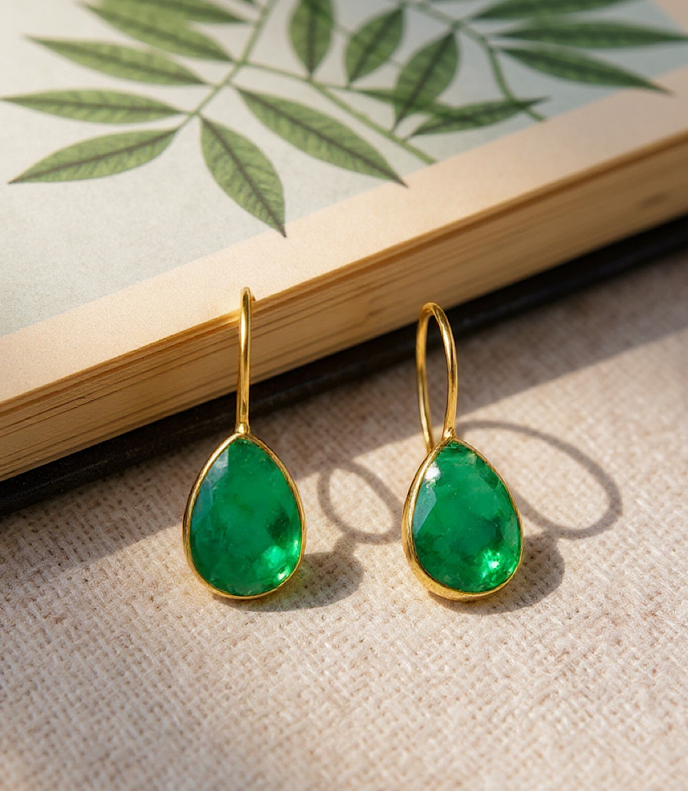 Gemstone Teardrop Earrings