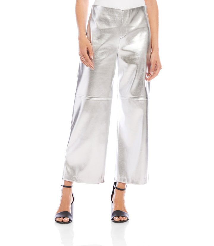 Faux Leather Cropped Pants