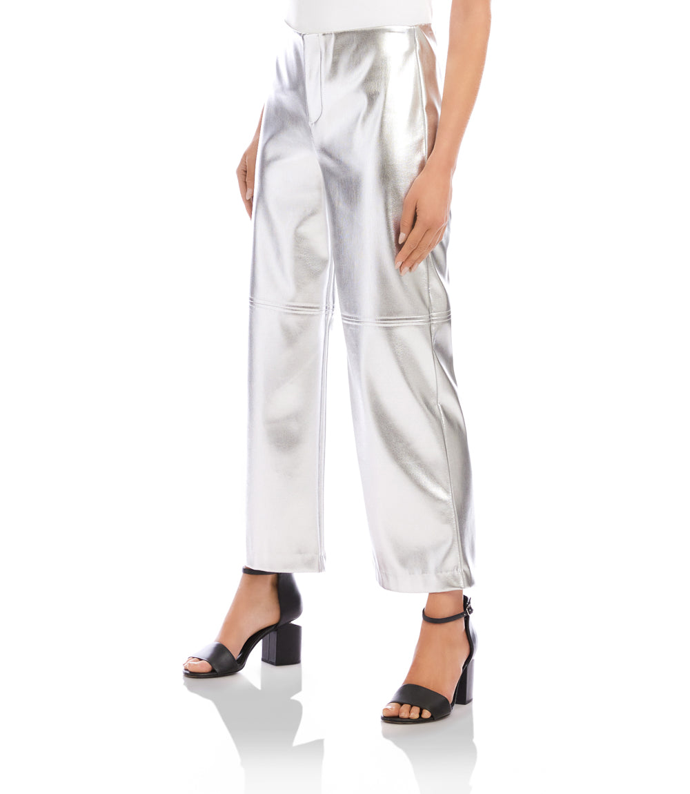 Faux Leather Cropped Pants