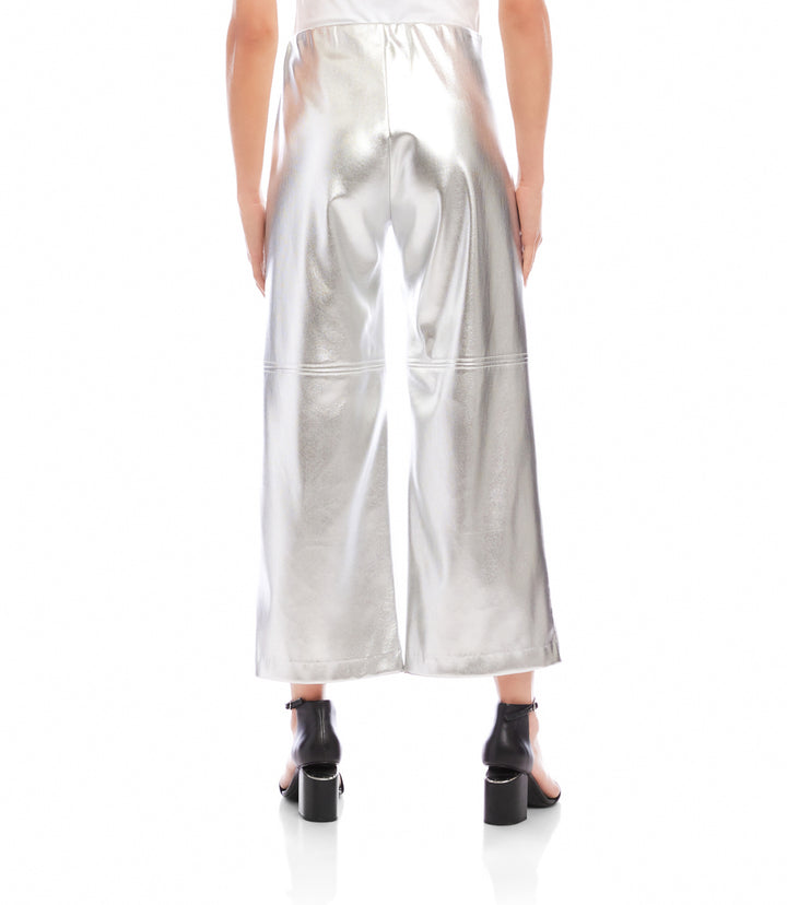 Faux Leather Cropped Pants