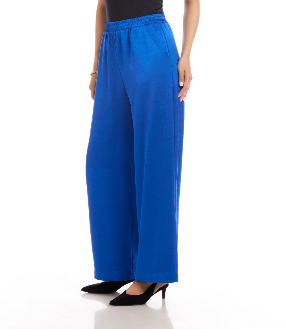 Satin Wide-Leg Pants