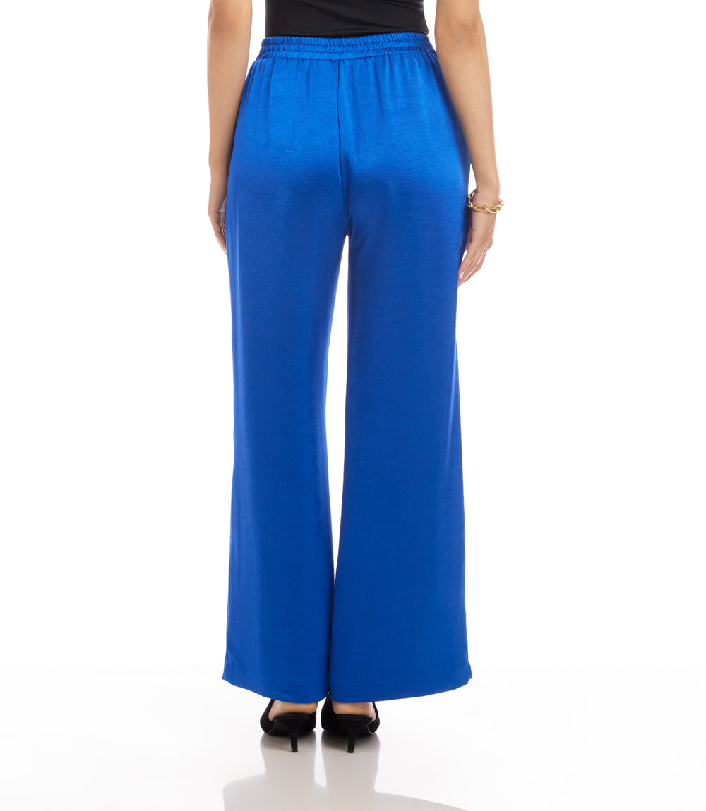 Satin Wide-Leg Pants