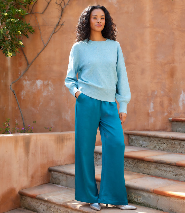 Satin Wide-Leg Pants