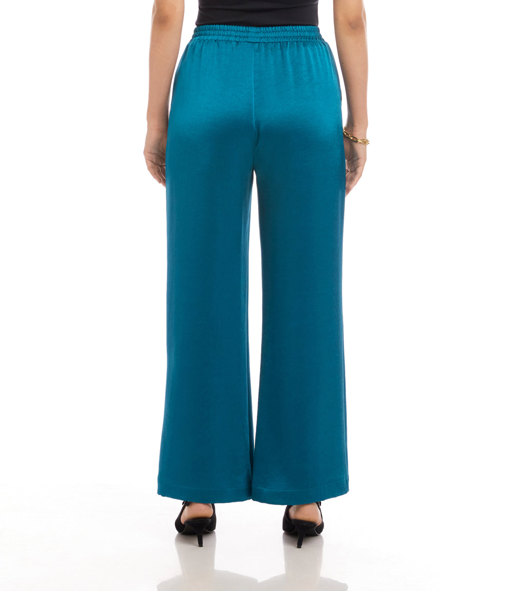 Satin Wide-Leg Pants