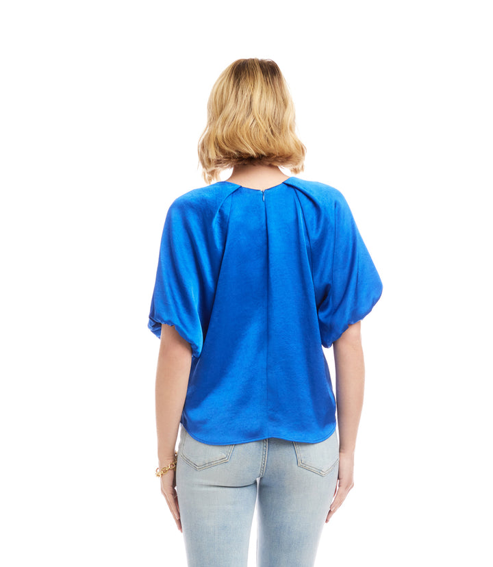 Puff Sleeve Satin Top