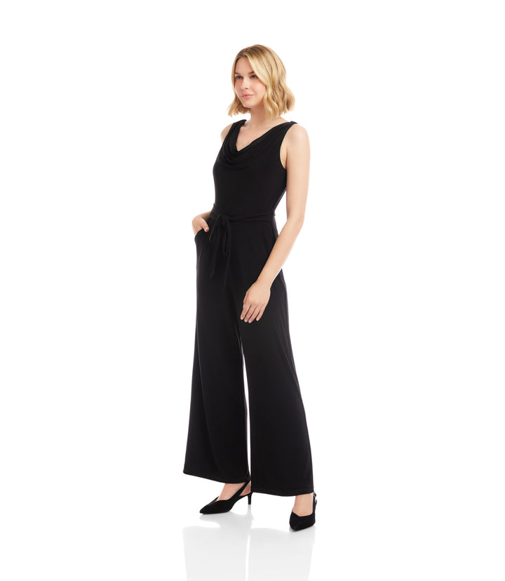 Camila Travel Jersey Sleeveless Cowl Neck Jumpsuit