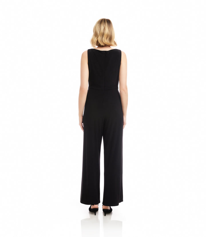 Camila Travel Jersey Sleeveless Cowl Neck Jumpsuit