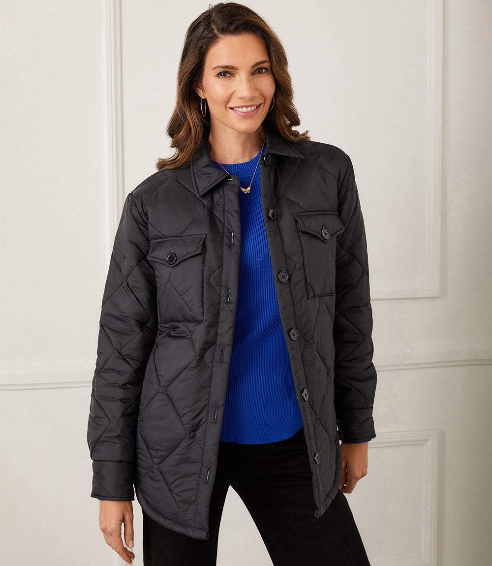 Faux Fur Quilted Jacket