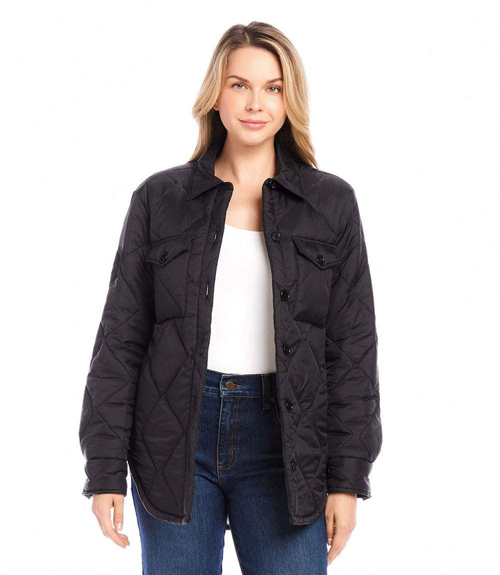 Faux Fur Quilted Jacket