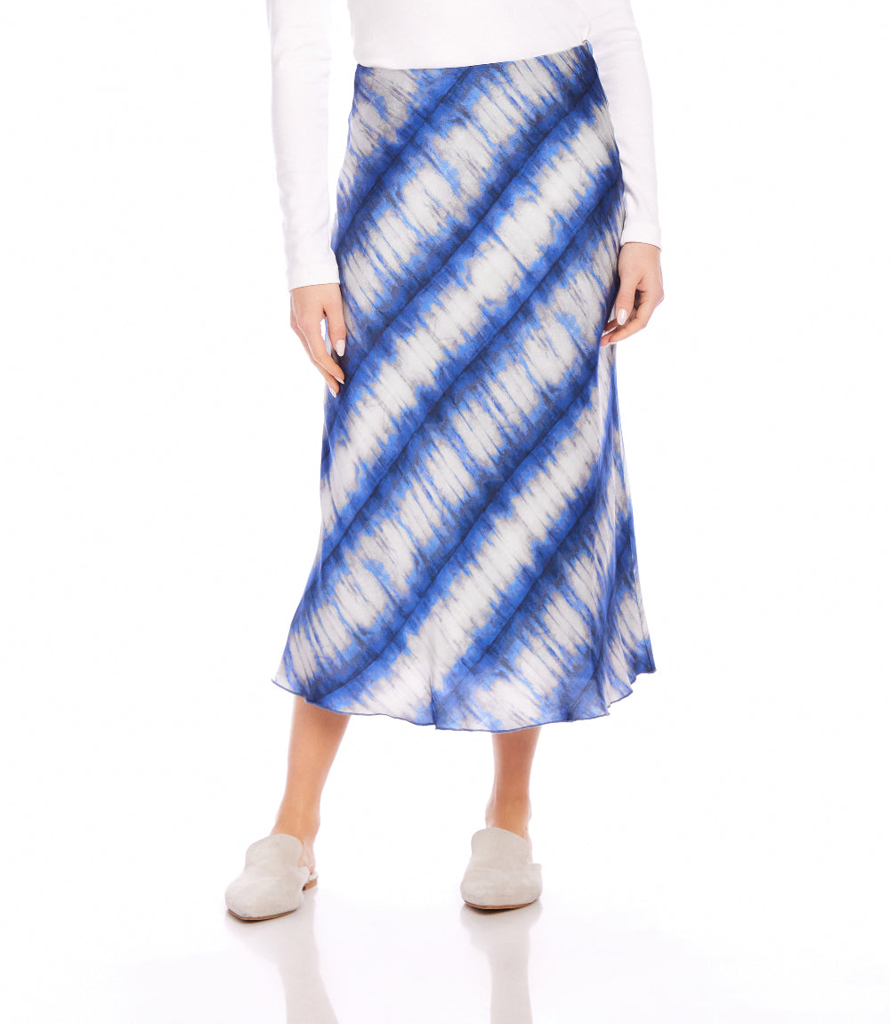 Satin Bias Cut Midi Skirt