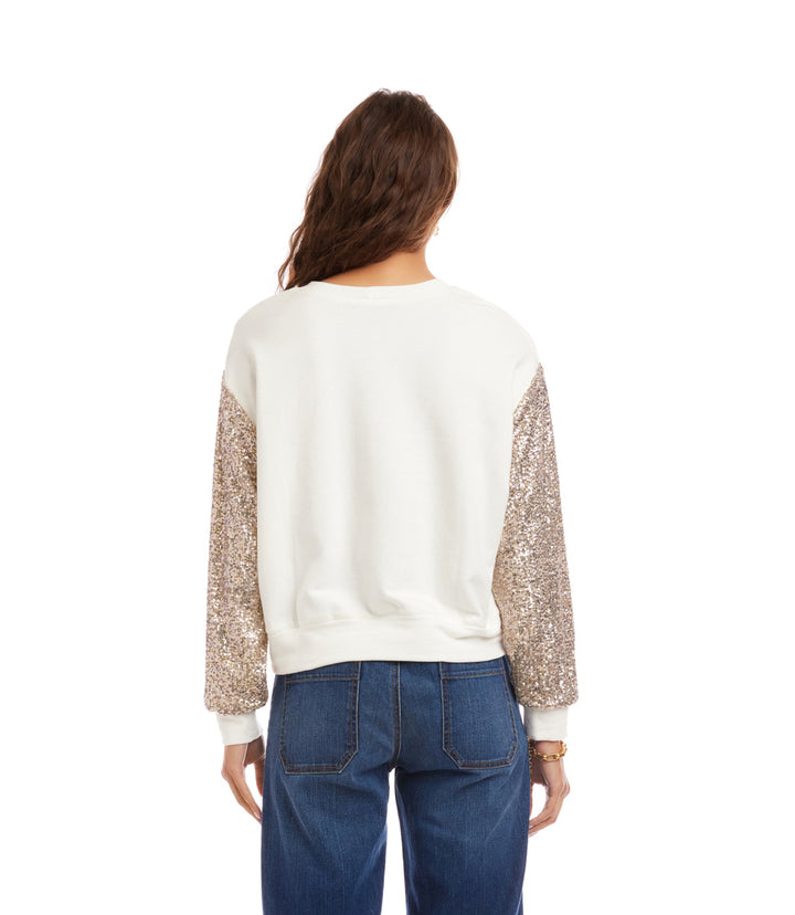 Sequin Sleeve Top