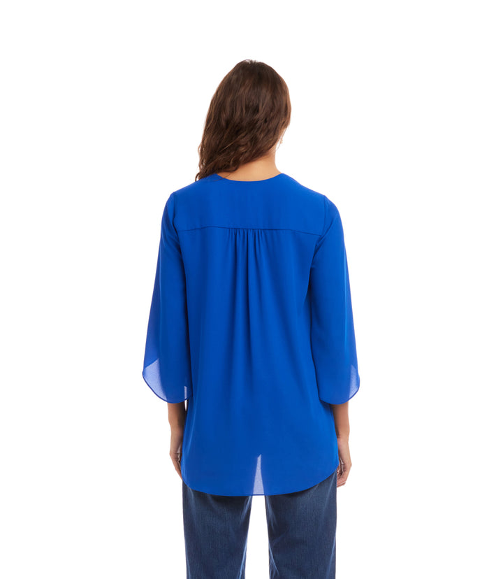Petite Size Bracelet Sleeve Asymmetric Top