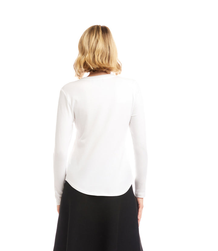 Long Sleeve Embellished Bow Top