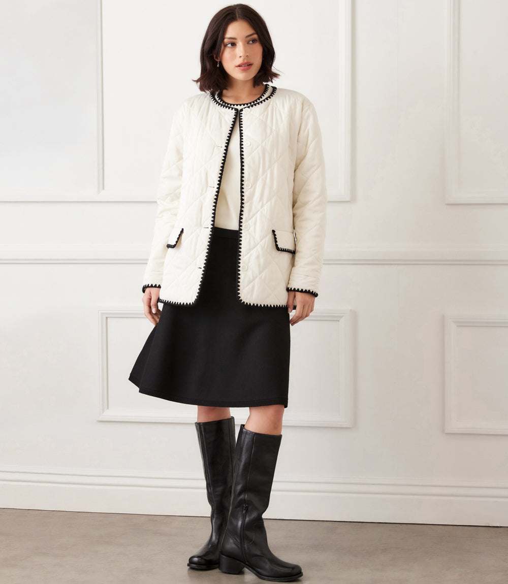 Edge Stitch Quilted Jacket