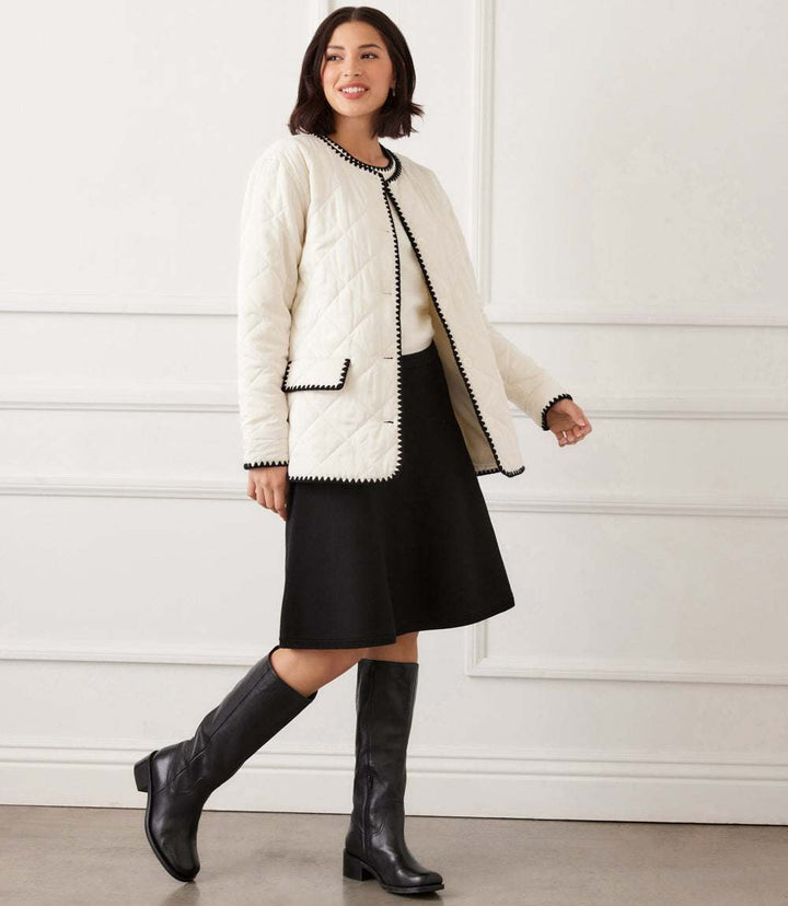 Edge Stitch Quilted Jacket