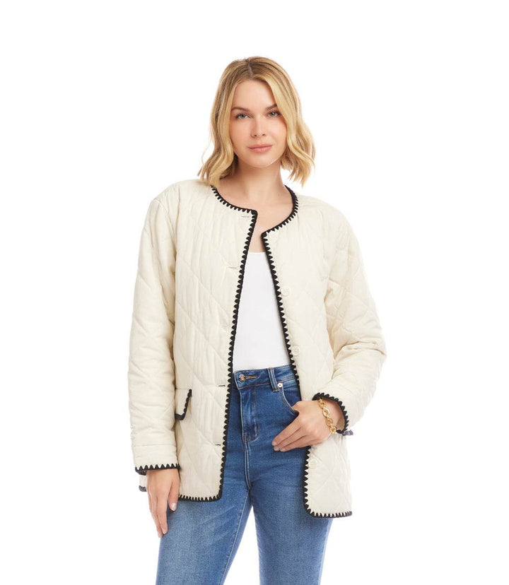 Edge Stitch Quilted Jacket