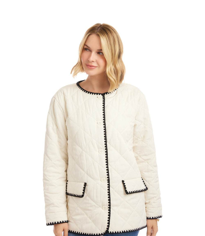 Edge Stitch Quilted Jacket
