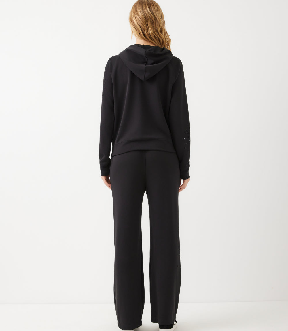 Petite Size Embellished Hoodie Pullover Sweatshirt