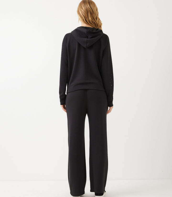 Petite Size Embellished Hoodie Pullover Sweatshirt
