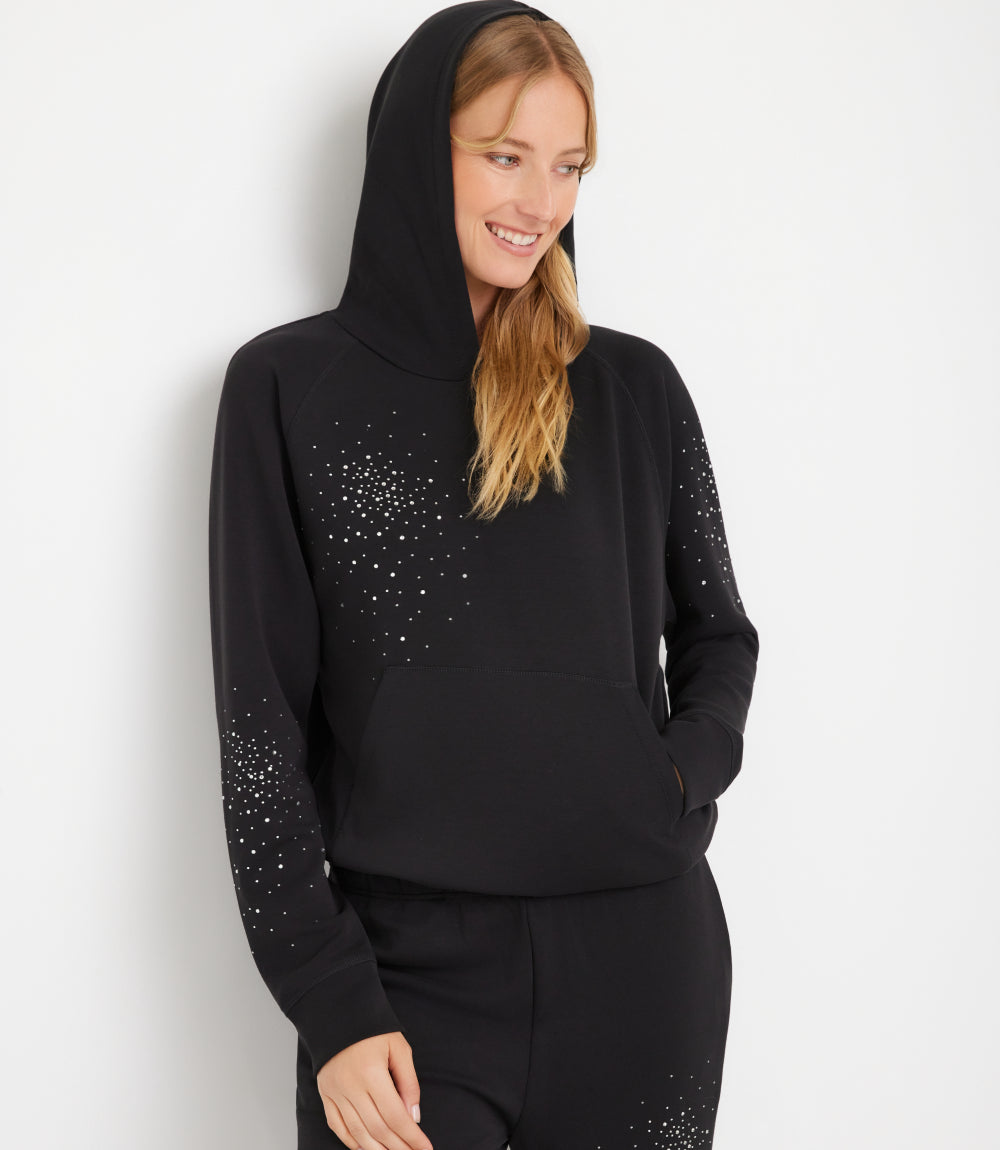 Embellished Hoodie Pullover Sweatshirt