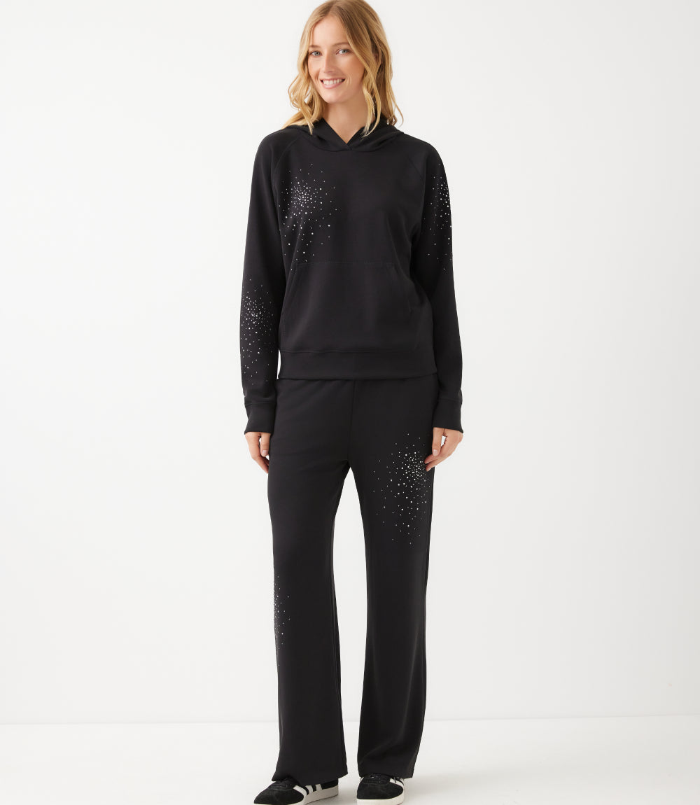 Embellished Hoodie Pullover Sweatshirt