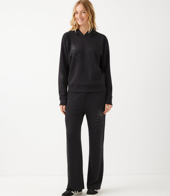 Embellished Hoodie Pullover Sweatshirt