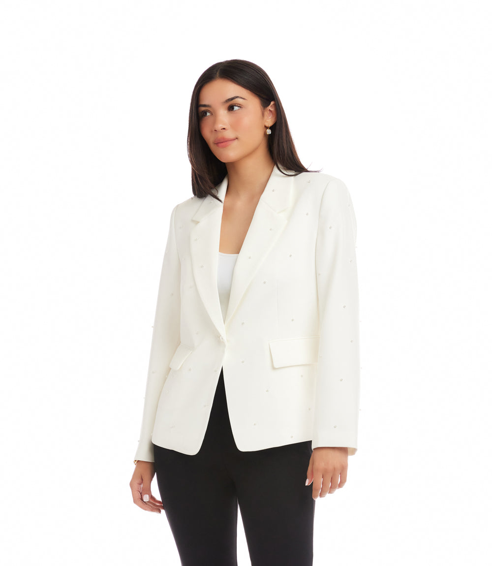 Pearl Embellished Blazer
