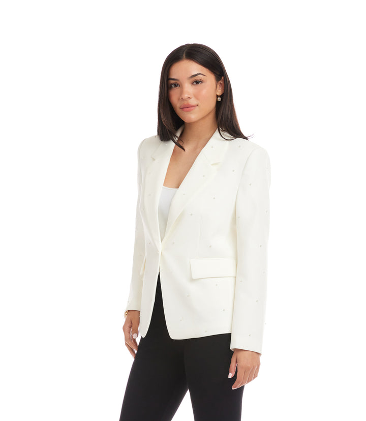Pearl Embellished Blazer