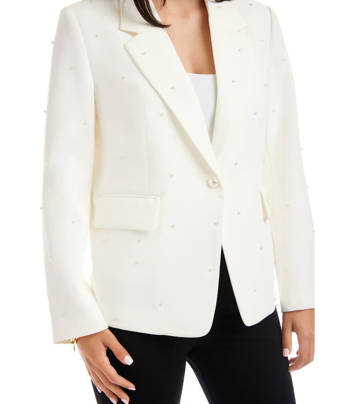 Pearl Embellished Blazer