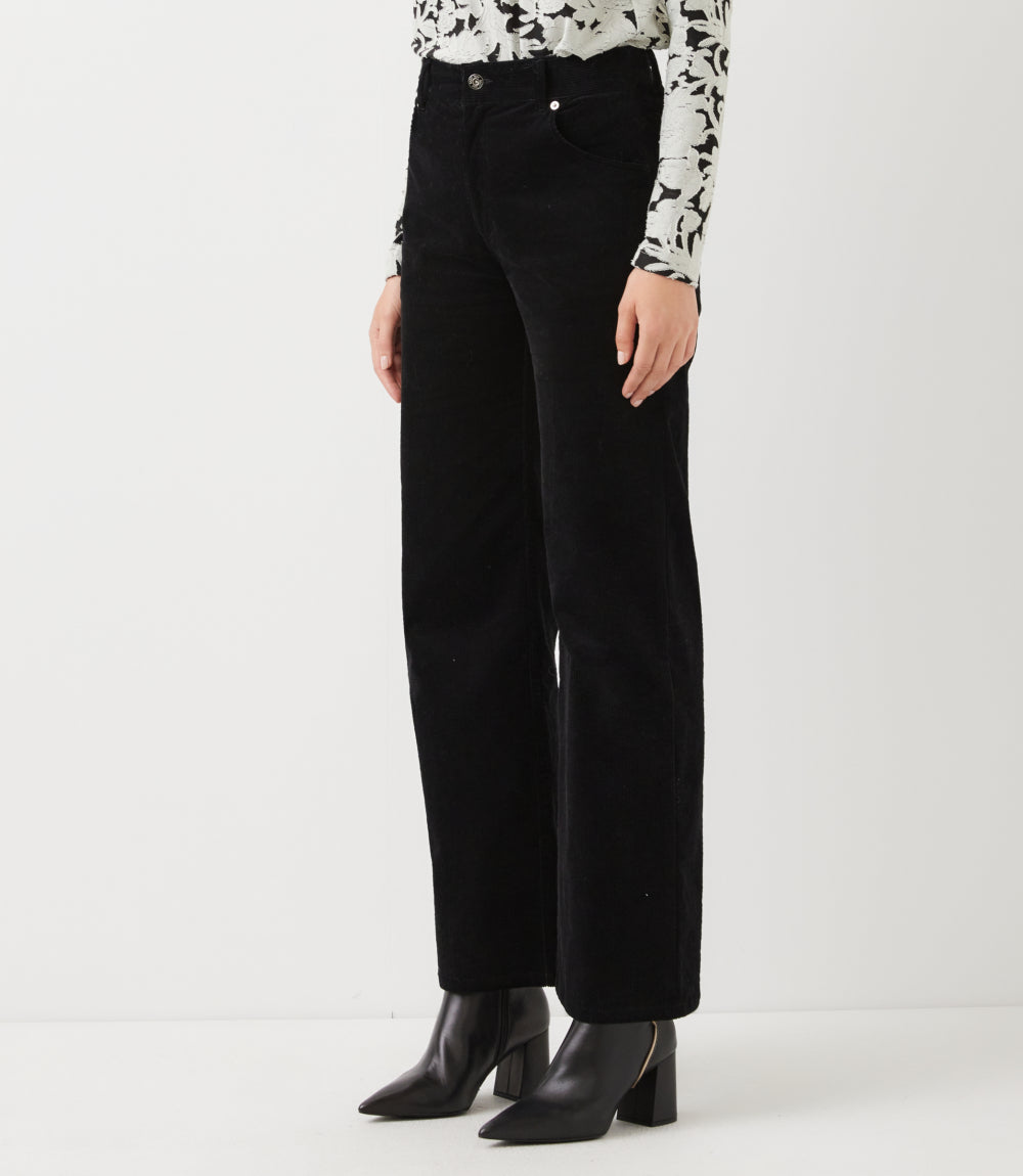 Corduroy Full Length Wide-Leg Pants