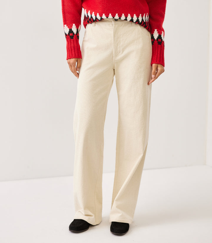 Corduroy Full Length Wide-Leg Pants
