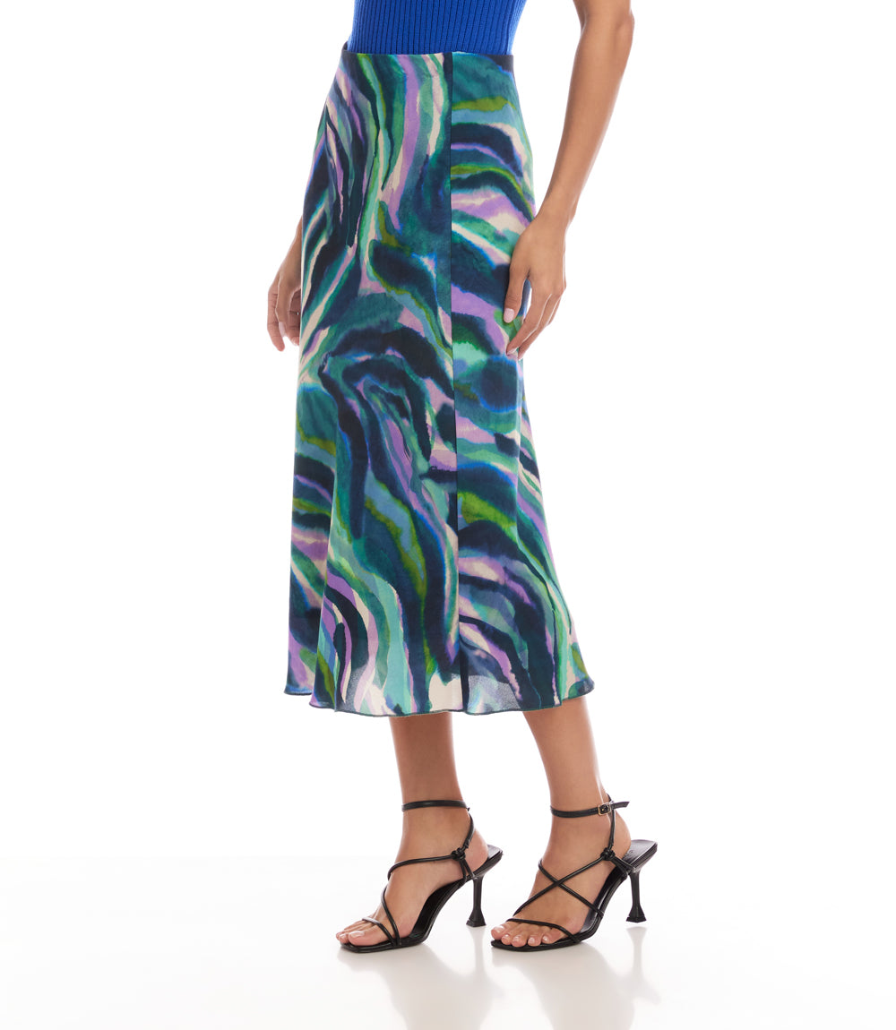 Bias Cut Midi Skirt