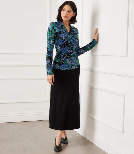Sweater Knit Midi Skirt | Effortless Style & Comfort – Karen Kane