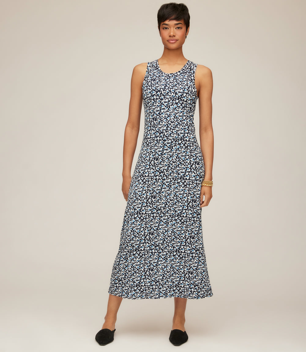 Sleeveless Side Slit Midi Dress