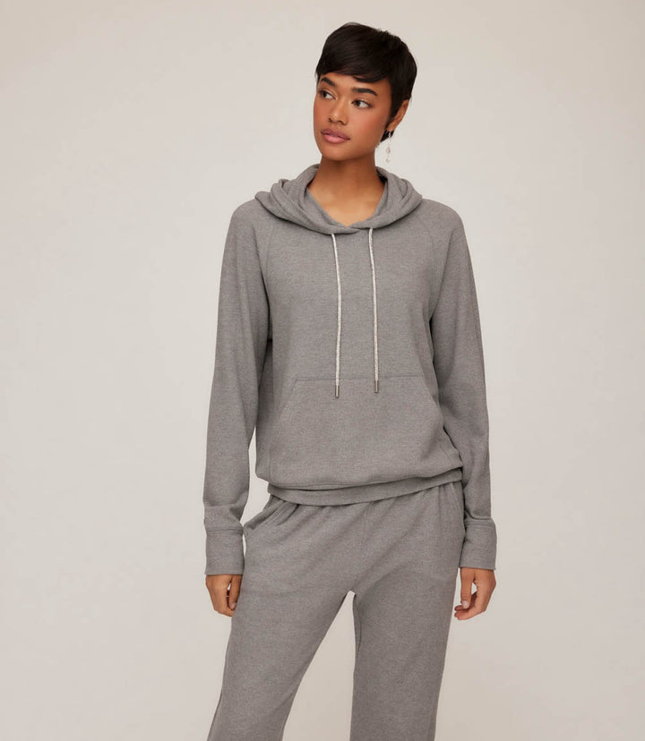 Rhinestone Drawstring Hoodie Sweatshirt