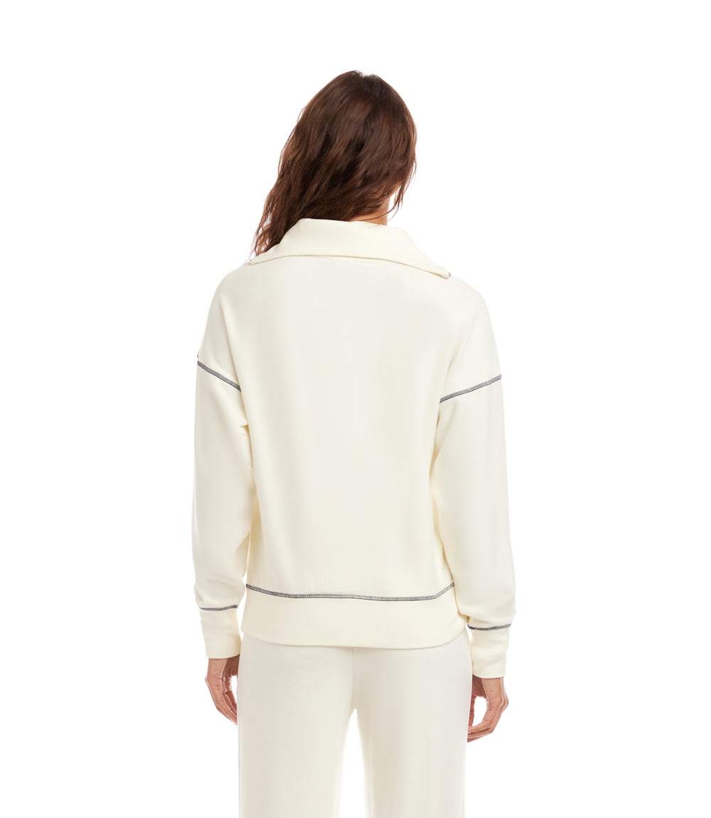 Contrast Half-Zip Karen　ベージュ Stitch Karen – Comfort & Style Modern - Pullover ジャケット・アウター