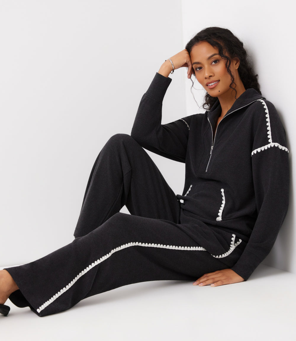 Edge Stitch Drawstring Sweatpants