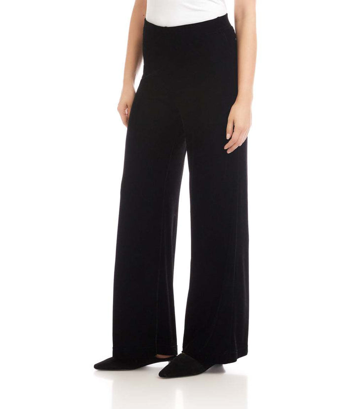 Velvet Wide-Leg Pants