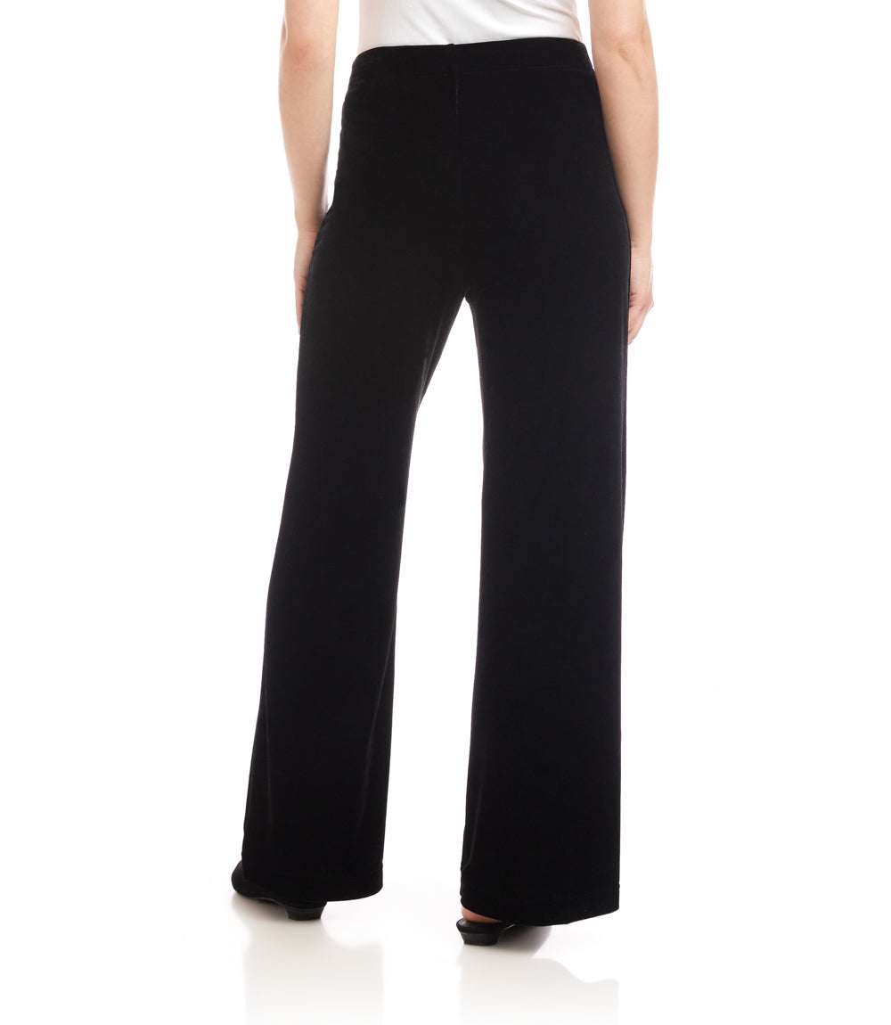 Velvet Wide-Leg Pants